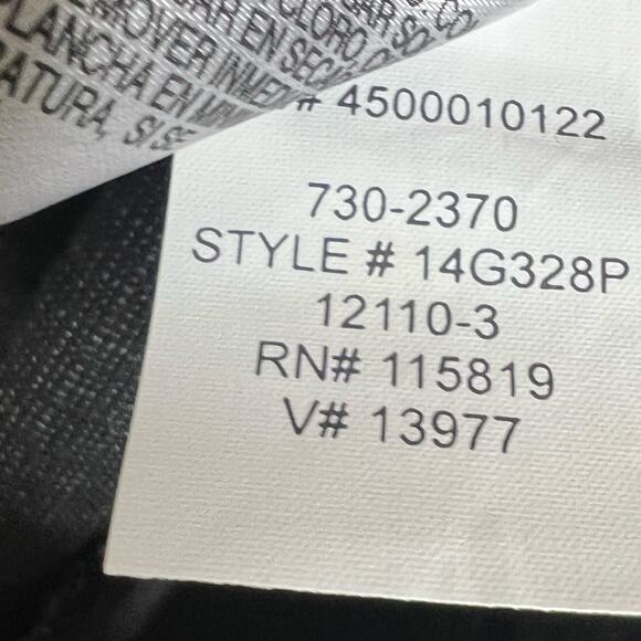 WORTHINGTON Dress Pants Mid Rise Straight Leg Flat Front Plaid Black Size 12P - Picture 8 of 9